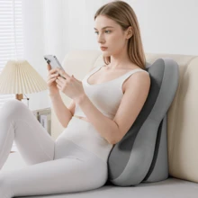 Reading Pillow For Bed Back Rest Lumbar With Support Arm Seat Cushion Lounger, Includes An Inflatable Neck Pillow - Grey - View 7