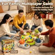 Hungry Dinosaur Bean & Bead Grab Board Game, Family Multi-Player Competitive Tabletop Game, Christmas Birthday Gift, Holiday Souvenir, Party Interactive Competitive Toy, Party Educational Small Gift - Multicolor - View 4
