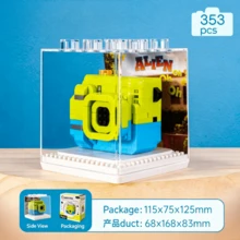 1pc Adult 6 Styles Mini Camera Building Blocks Set, Light And Shadow Machine Brick Model With Display Box, DIY Assembly Puzzle, Creative Desktop Ornament, Ideal Birthday Holiday Surprise Gift & Party Favor - Multicolor - View 4