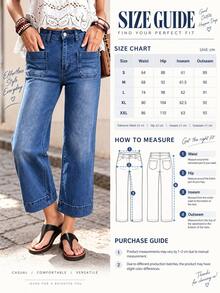New Women's Washed Capri Length Jeans, Fashionable Sexy Pants Casual Spring Fall - Navy Blue - View 7