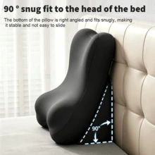 Adjustable & Detachable Ergonomic Memory Foam Wedge Pillow, Inclined Leg Support Cushion, Multi-Functional Backrest Pillow, Suitable For Bed, Sofa, Reading, Travel, Bedroom - Black - View 6