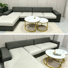 طقم طاولة قهوة متداخلة من قطعتين بتصميم دائري؛ متوفر بأنماط مختلفة، تجسد هذه القطعة جمالية بسيطة وفاخرة في آن واحد - مثالية كطاولة جانبية لغرفة المعيشة لاستقبال الضيوف أو عرض الديكور. - متعدد الألوان - مشاهدة 3