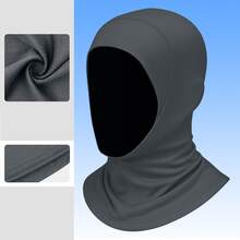Breathable Mesh Hooded Headscarf With Silicone Logo, Suitable For Running, Workout, Daily Casual Wear - Black - View 5