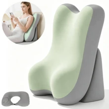 Adjustable & Detachable Ergonomic Memory Foam Wedge Pillow, Inclined Leg Support Cushion, Multi-Functional Backrest Pillow, Suitable For Bed, Sofa, Reading, Travel, Bedroom - Green - View 2