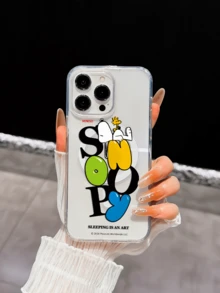 Miniso Casing Ponsel Transparan Snoopy Resmi yang Melindungi Seluruh Layar, Kompatibel dengan iPhone 17 Pro Max, 17, 16 Pro Max, 15 Pro Max, 16 Pro Max, 14, 13, 12, 11, 14 Pro, 15 Plus, 12 Pro, 16 Plus, XS, 14 Pro Max, 13 Pro dan Model Lainnya, dengan Cetakan Kartun Lucu. - Clear - View 5