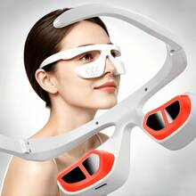 Alat Pijat Mata 3D Nirkabel dengan Terapi Cahaya Merah dan Panas, Perangkat Perawatan Mata Isi Ulang, 3 Mode dan Pengatur Waktu Cerdas, Kacamata Masker Mata LED Portabel Ringan, Meredakan Kelelahan Mata dan Lingkaran Hitam di Bawah Mata - Putih - View 9