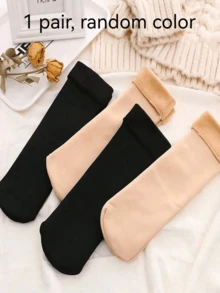 1/2/5 Pairs Unisex Winter Warm Socks - Thickened Warm Layer, Moisture-Wicking & Breathable, Mid-Calf Socks, Suitable For Skiing, Snowboarding, Hiking - Solid Color Design, Hand Washable/Dry Cleanable, Essential For Cold Weather, Winter Accessory, Warm Gear, Minimalist Sock Style, Comfortable Sock Style - Multicolor - View 13