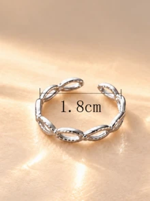 2026 Silver New 304 Stainless Steel Women's Floral Luxury Thorn-Shaped Open Ring Set, Daily Commute Fashion Accessory - Silver - View 6