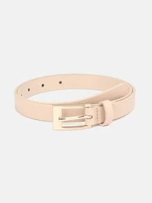 1pc/3pcs Solid Color Casual PU(Polyurethane) Women's Belt Suitable For Daily Use With Rectangular Buckle - A - View 22