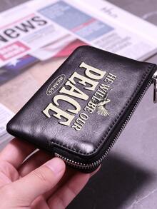 Minimalist Soft Leather Mini Ultra-Thin Card Holder, Compact Textured Zipper Storage Pouch, Unisex, Can Be Used As Card Holder, Coin Purse, Key Pouch - Multicolor - View 4