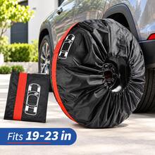 4pcs Oxford Fabric Tire Covers, Waterproof Dustproof Full-Cover Wheel Storage Protectors, Spare Tire Cover Options For 13-23 Inch Tires, Protective Accessories For Compatible Tire Sizes - Tire Cover - View 8