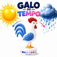 Galo Do Tempo Galinho Do Tempo Decoração | Chuva Ou Sol | Decoração - Branco - Visão 2