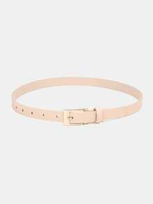 1pc/3pcs Solid Color Casual PU(Polyurethane) Women's Belt Suitable For Daily Use With Rectangular Buckle - A - View 9
