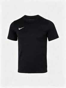 Nike 男款 2026 夏季新款足球球衣 訓練跑步健身 透氣圓領短袖 T-Shirt IB8640-010 - 黑色 - 查看 1