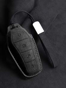 Applicable To BYD Car Key Cover, Suede Key Cover, Full Coverage Key Cover, Wear-Resistant Key Cover, Suitable For Seagull, Dolphin, EV, Song Pro, Yuan, Qin Plus, Tang DMI, New Men's Car Accessories - Suede - View 3