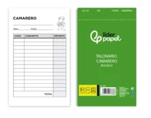 Liderpapel Waiter's Receipt Book Original And Copy T250. 85 X 135 Mm. 10-PACK Guaranteed Quality - T250 Original and Copy Pocket Waiter's Notepad - View 1