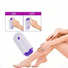 Alat Penghilang Bulu Laser Cahaya Biru, Epilator Elektrik Isi Ulang untuk Wanita, Penghilang Bulu Ketiak dan Seluruh Tubuh - Purple - View 3
