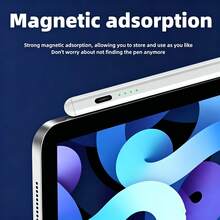 TranAKstic 1pc Capacitive High Precision High Sensitivity Screen Touch Pen With Magnetic Palm Rejection For Drawing And Editing, Compatible With Android And 2025 2024 2023 2022 2021 2020 2019 2018 4 5 9th 10th Air 5 Series - View 3