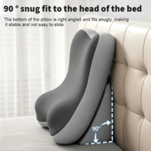 Adjustable & Detachable Ergonomic Memory Foam Wedge Pillow, Inclined Leg Support Cushion, Multi-Functional Backrest Pillow, Suitable For Bed, Sofa, Reading, Travel, Bedroom - Grey - View 6
