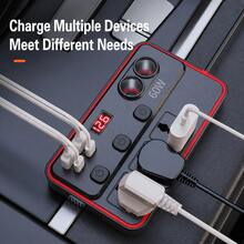 1pc 150W Car Power Inverter With Dual USB And Dual Type-C Fast Charging Ports, Multi-Function Car Cigarette Lighter Adapter, Suitable For Cars, SUVs, Trucks, Road Trips, Commuting And Travel - General Purpose - View 5
