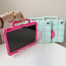 1pc Cute Cloud Silicone Tablet Protective Case, Compatible With IPad 10th Gen 10.9 Inch, Air 5/4, Pro 11 Inch, 9/8/7th Gen 10.2 Inch, Mini 6, Shockproof Protective Cover With Portable Handle And 360° Rotating Stand, Soft Anti-Drop Shell, Suitable For Kids, Boys, Girls, Students, School, Travel, Home, Office Cute Accessory, Durable Foldable Support Tablet Protective Case - Multicolor - View 4