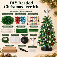 Kit Pohon Natal Manik-Manik DIY untuk Dewasa, Set Kerajinan Liburan Kristal, Kit Pembuatan Pohon Natal Manik-Manik Kristal 3D, Ciptakan Dekorasi Liburan Berkilau Anda Sendiri - beraneka warna - View 10