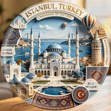 Istanbul Turkey Fridge Magnet, Bringing Bosphorus Stories And Historic Mosque Views Into The Kitchen For All Metal Surfaces Throughout The Home - A - View 1