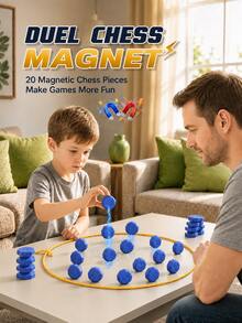 Magnetic Chess Game, Educational Strategy Game, Magnetic Game With Rope, Suitable For Family, Party, Travel And Camping, Suitable For Children And Adults 2-Player Game - Multicolor - View 13