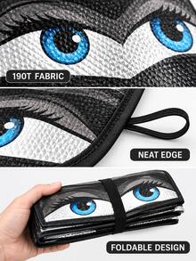 Windshield Sun Shade, Car Front Windshield Sun Visor, Sun Visor Protection, Foldable 190T Sun Visor, Keep Vehicle Cool - Interesting Eyes - View 2