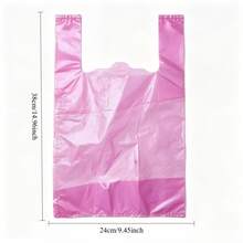 50/100pcs Plastic Shopping Bags With Handles, Leak-Proof And Waterproof, Multi-Functional Vest-Style Storage Bags, Suitable For Groceries, Retail And Restaurants - Multicolor - View 8