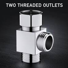 1 In 2 Out Angle Valve Water Separator, Kitchen Faucet Splitter Adapter For Dishwasher Washing Machine, Dual Outlet Water Diverter - Multi-color - View 11