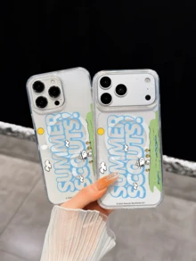 Miniso Official Snoopy Transparent Full Coverage Phone Case Compatible With IPhone 17 Pro Max, 17, 16 Pro Max, 15 Pro Max, 16 Pro Max, 14, 13, 12, 11, 14 Pro, 15 Plus, 12 Pro, 16 Plus, XS, 14 Pro Max, 13 Pro And Other Models, Cute Cartoon Print - Clear - View 1