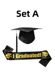 1pc High Quality Adult Graduation Cap, Unisex Black Bachelor Square Cap With Tassel, Adjustable Degree Hat, Suitable For Graduation Ceremony, Party, Cosplay, Best Photo Prop - View 7