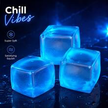 1pc Glitter Ice Cube Malt Squishy Stress Relief Toy, Soft Slow Rebound Fidget Toy, Suitable For Children, Teens, Sensory Autism ADHD Relaxation Squeeze Toy, Party Favor, Classroom Prize, Exchange Gift, School Reward, Random Color - Multicolor - View 10