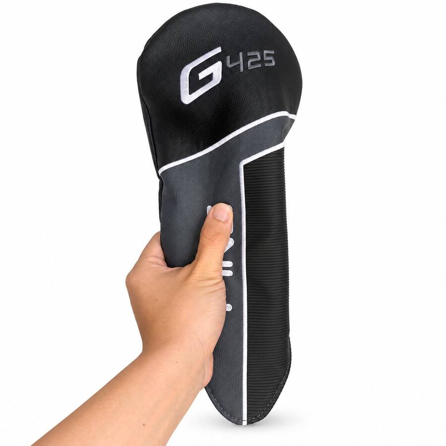 Funda de Cabeza Híbrida de Golf G410 con Etiqueta de Número Reemplazable, Funda Protectora de Palo de Golf Negro y Rojo, Funda de Cabeza Híbrida de Repuesto Unisex - D - Ver 1