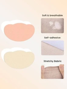 10pcs Anti-Scratch Invisible Leg Guard Stickers, Yuan Bao Shaped Anti-Friction Patches, Suitable For Inner Thigh And Inner Calf, Skin-Friendly Fit, Suitable For Daily And Sports Use - Multi-color - View 4