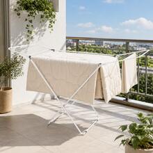 Tendedero de Ropa Plegable con Alas, Color Blanco, para Interior y Exterior, Gran Capacidad - Blanco - Ver 3