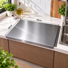 304 Stainless Steel Cutting Board With PVC Non-Slip Mat, Kitchen Metal Cutting Board, Double-Sided Food Preparation Board, Suitable For Meat, Fruit, Vegetables And Dough - View 15