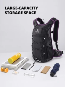 CAMEL CROWN Lightweight Outdoor Backpack, Portable Hiking Backpack, Suitable For Hiking, Trekking, Travel And Sports - Purple Ink Black - View 2