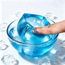 1pc Glitter Ice Cube Squishy Stress Relief Toy, Soft Slow Rebound Fidget Toy For Kids, Teens, Sensory Autism ADHD Relaxation Squeeze Toy, Suitable For Stress Relief, Teens, Office, Students, Stress Release Squeeze, Emotional Release, Daily Leisure And Stress Relief Toy, Holiday Gift, Creative Simulated Animal Venting Tool, Slow Rebound TPR Shell - Multicolor - View 2