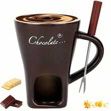 1 Chocolate Furnace, Chocolate Fire Boiler, Chocolate Melting Pot, Cheese Heating Cup, Chocolate Melting Pot With Fork, Suitable For Home, Party, Camping, Office - Easy To Clean - Multicolor - View 10