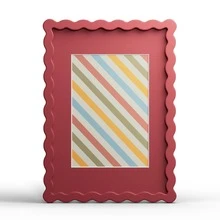 1pc Wavy Multicolor Photo Frame (Red, Yellow, Blue, Green, White, Black, Pink, Purple, Grass Green), Fashionable And Versatile Home And Office Decor - Suitable For Desktop And Wall Display, Perfect Housewarming Gift (Photo Not Included) - Multicolor - View 72