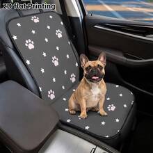 1pc Minimalist Cat Paw & Star Print Pet Car Seat Cover, Easy To Install And Clean Car Protective Mat, Anti-Pet Scratch, Suitable For Daily Commute, Road Trips, Pet Travel Essential, Fits Most Vehicles, Gift For Drivers, Christmas Car Interior Decoration, Winter Cozy Decor - Single Seat Pet Mat - View 10