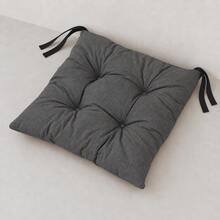 40 X 40 X 4 Cm Chair Seat Cushions, Square Polyester Chair Pads, 1, 2, 4 Or 6 Piece Packs, 8 Solid Colours - Dark Grey - View 10