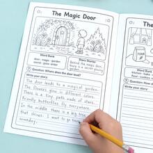 Children's English Look Imagine Write Picture-Based Storytelling Practice Workbook, Narrative Writing Training Exercise Book, Back To School Learning Supplies, Student Holiday Gift - Multicolor - View 3