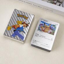 Panini 55pcs  Anime Gold Foil Card Box -  & Ash Character Collection Rare Trading Cards For Collectors, Birthday Gifts | Shiny Black & Silver Foil Card Set, Perfect Gift For Collectors - Multi-color - View 7