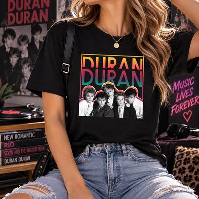 Duran Duran Retro Band Graphic Tee White Top Festival Outfits Going Out Outfits For Night Out