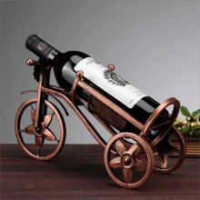 Creative European Style Wine Rack Home Wine Cabinet Wine Bottle Holder Iron Art Red Wine Rack Light Luxury Vintage Style Slanted Holder - Bronze - View 8