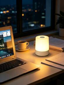 1pc LED Plug-In Night Light Table Lamp, Bedroom Bedside Lamp, Touch Control Night Light For Nursing, Eye-Protection Sleep Light - Multicolor - View 5