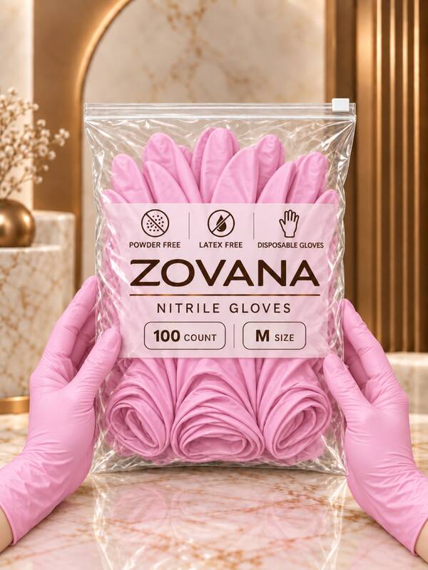 4/20/50/100pcs Nitrile Light Pink Disposable Gloves - Powder-Free, Latex-Free Suitable For Kitchen Cleaning, Dishwashing, Salon, Hair Dyeing, Pet Bathing - Cleaning And Food Handling, Ideal Choice For Professionals And Home Use (No Packaging Box) Random Color Packaging Bag